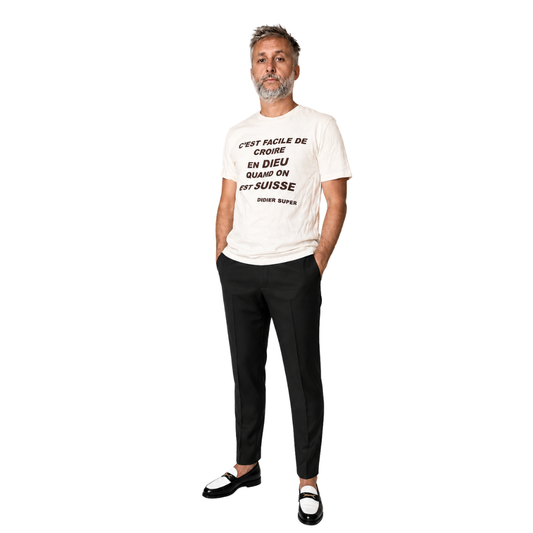 T-shirt « C'est facile de croire en Dieu quand on est Suisse »